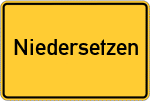 Place name sign Niedersetzen