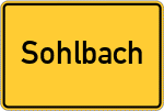 Place name sign Sohlbach