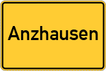 Place name sign Anzhausen