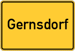 Place name sign Gernsdorf