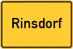 Place name sign Rinsdorf