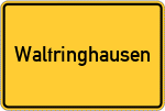 Place name sign Waltringhausen, Kreis Lippstadt