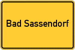 Place name sign Bad Sassendorf