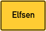 Place name sign Elfsen