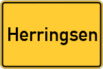 Place name sign Herringsen