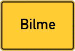 Place name sign Bilme