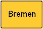 Place name sign Bremen, Westfalen