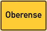 Place name sign Oberense, Westfalen