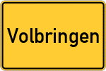 Place name sign Volbringen