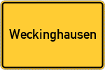 Place name sign Weckinghausen