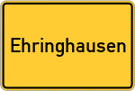 Place name sign Ehringhausen, Kreis Lippstadt