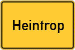 Place name sign Heintrop