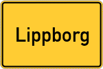 Place name sign Lippborg