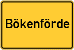 Place name sign Bökenförde
