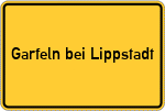 Place name sign Garfeln bei Lippstadt
