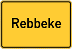Place name sign Rebbeke