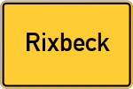 Place name sign Rixbeck