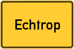 Place name sign Echtrop