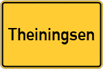 Place name sign Theiningsen