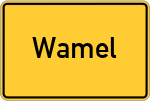 Place name sign Wamel, Möhnesee