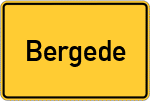 Place name sign Bergede