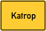 Place name sign Katrop