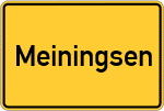Place name sign Meiningsen