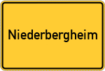 Place name sign Niederbergheim