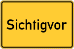 Place name sign Sichtigvor