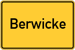 Place name sign Berwicke