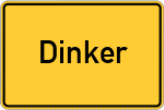 Place name sign Dinker
