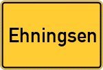 Place name sign Ehningsen