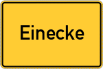 Place name sign Einecke