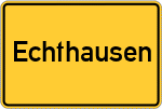 Place name sign Echthausen