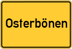 Place name sign Osterbönen