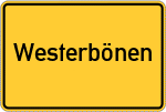 Place name sign Westerbönen