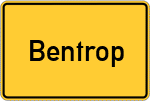 Place name sign Bentrop