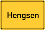 Place name sign Hengsen