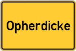 Place name sign Opherdicke