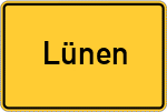 Place name sign Lünen
