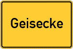 Place name sign Geisecke