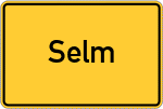 Place name sign Selm