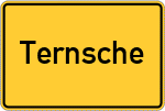 Place name sign Ternsche