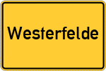 Place name sign Westerfelde