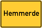 Place name sign Hemmerde