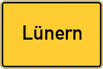Place name sign Lünern