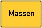 Place name sign Massen