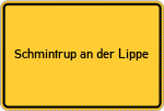 Place name sign Schmintrup an der Lippe