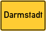 Place name sign Darmstadt