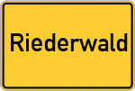 Place name sign Riederwald